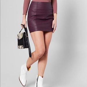 SOLD-Free People Faux Leather Mini Skirt